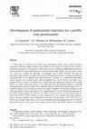 Research paper thumbnail of Development of pedotransfer functions for a profile cone penetrometer