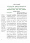 Research paper thumbnail of 'Tangling with Orthodox Tradition in the Modern West: Natural Law, Homosexuality, and Living Tradition', The Wheel, 13/14 (Spring/Summer 2018), 50-63.