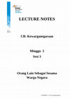 LECTURE NOTES Cover Page