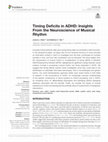 Research paper thumbnail of Timing Deficits in ADHD: Insights From the Neuroscience of Musical Rhythm