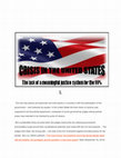 Research paper thumbnail of Crisis in U.S. - Lack of Justice System for 99%