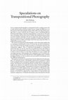 Research paper thumbnail of Speculations on Transpositional Photography