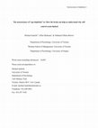 Research paper thumbnail of The neuroscience of " ego depletion " or: How the brain can help us understand why self- control seems limited