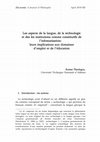 Research paper thumbnail of Les aspects de la langue, de la technologie et des les institutions comme constitutifs de l'infomatisation: leurs implications aux domaines d'emploi et de l'éducation