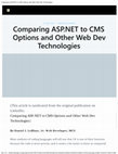 Research paper thumbnail of Comparing ASP.NET to CMS Options and Other Web Dev Technologies