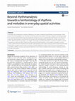 Beyond rhythmanalysis: towards a territoriology of rhythms and melodies in everyday spatial activities Cover Page