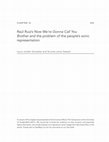 Research paper thumbnail of Now We're Gonna Call You Brother and the problem of the people's sonic representation