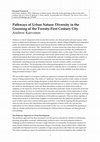 Research paper thumbnail of Pathways of Urban Nature: Diversity in the Greening of the Twenty-First Century City