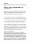 Research paper thumbnail of Afterword: Planning and the Non-Modern City Andrew Karvonen