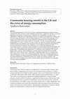 Research paper thumbnail of Community housing retrofit in the UK and the civics of energy consumption