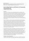 Research paper thumbnail of Low-Carbon Devices and Desires in Community Housing Retrofit