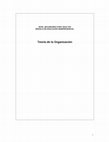 Research paper thumbnail of NIVEL SECUNDARIO PARA ADULTOS MÓDULO DE EDUCACIÓN SEMIPRESENCIAL Teoría de la Organización