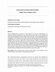 Research paper thumbnail of Latin American Urban Cultural Studies: Unique Texts, Ordinary Cities