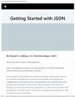 Research paper thumbnail of Learn to Create JavaScript Object Literals and JSON Data