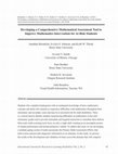 Research paper thumbnail of Developing a Comprehensive Mathematical Assessment Tool to Improve Mathematics Intervention for At-Risk Students