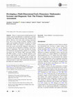 Research paper thumbnail of Developing a Multi-Dimensional Early Elementary Mathematics Screener and Diagnostic Tool: The Primary Mathematics Assessment