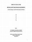 PENGANTAR MANAJEMEN YUFRIDA DJAMALUDDIN SAGITTARIO DANAJANTO SEKOLAH TINGGI EKONOMI WIDYA PERSADA JAKARTA Cover Page