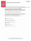 Research paper thumbnail of (2018) Structure and returns: toward a refined understanding of Internet use and social capital