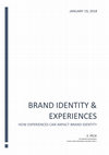 BRAND IDENTITY & EXPERIENCES HOW EXPERIENCES CAN IMPACT BRAND IDENTITY Cover Page