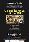 Research paper thumbnail of Affiche JE Tracés revuesSHS.pdf