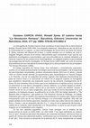 Research paper thumbnail of Gozalbes Cravioto, E. (2018). G. GARCÍA VIVAS, Ronald Syme. El camino hasta "La revolucion romana", Barcelona, Edicions Universitat de Barcelona, 2016; in  Vínculos de Historia, 7, 2018, págs. 426-428