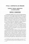 Research paper thumbnail of Comentariile codului civil contractul de vanzare si contractul de schimb extras