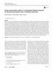 Research paper thumbnail of Group communication analysis: A computational linguistics approach for detecting sociocognitive roles in multiparty interactions