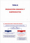 PRODUCCIÓN CONJUNTA Y SUBPRODUCTOS TEMA 8 Producción conjunta Producción conjunta Cover Page