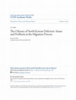 The Odyssey of North Korean Defectors: Issues and Problems in the Migration Process Cover Page