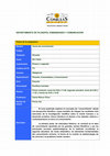 Research paper thumbnail of DEPARTAMENTO DE FILOSOFÍA, HUMANIDADES Y COMUNICACIÓN Datos de la asignatura