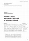 Kieft 2014 JDMS Dance as a moving spirituality A case study of Movement Medicine Cover Page