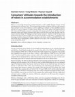 Research paper thumbnail of Consumers' attitudes towards the introduction of robots in accommodation establishments