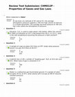 Properties of Gases and Gas Laws Cover Page