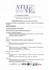 Research paper thumbnail of Programme - colloque ATEG VI - Université de Tours - 6/8 décembre 2018