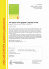 Research paper thumbnail of The Impact of the English Language in Italy (promotional flyer)