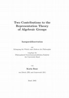 Two contributions to the representation theory of algebraic groups Cover Page