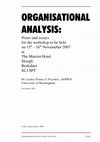 Research paper thumbnail of Organisational Analysis notes and essays