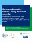 Research paper thumbnail of Understanding policy workers' policy innovation capacity: An exploratory and qualitative mixed methods evaluation study of a policy hackathon program in Prince Edward Island, Canada