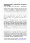 Research paper thumbnail of Merleau-Pontys Spätwerk: Martin Heidegger, Paul Valéry und die Psychoanalyse