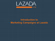 Introduction to Marketing Campaigns at Lazada Cover Page