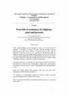 Research paper thumbnail of 2019 - Peaceful co-existence of religions: past and present - Call for paper - Panel for EASR Conference 2019, Tartu, Estonia