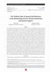 The Mediator Role of Spousal Self-Disclosure in the Relationship between Marital Satisfaction and Spousal Support Cover Page