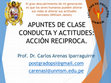 APUNTES DE CLASE CONDUCTA Y ACTITUDES: ACCIÓN RECIPROCA Cover Page