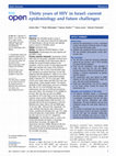 Research paper thumbnail of Thirty years of HIV in Israel: current epidemiology and future challenges