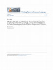 Research paper thumbnail of On Joy, Death, and Writing: From Autobiography to Autothanatography In Clarice Lispector's Works