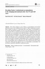 Research paper thumbnail of Decoding Turkey's institutional accommodation in the changing international order: the UN and G20 cases