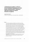 Research paper thumbnail of L'Administració pública al Títol IV de la Constitució espanyola de 1978: perfils constitucionals i declinació aplicativa després de quatre dècades de vigència