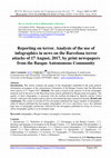 Research paper thumbnail of Reporting on terror. Analysis of the use of infographics in news on the Barcelona terror attacks of 17 August, 2017, by print newspapers from the Basque Autonomous Community