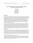 Research paper thumbnail of Issues in Providing English as a Second Language Training to Refugees: Lessons from Newfoundland and Labrador