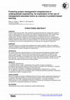 Research paper thumbnail of Fostering project management competencies in undergraduate engineering: An exploration of the use of management-educated tutors as coaches in problem-based learning